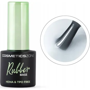 Lak na nehty Cosmetics Zone Hypoalergenní kaučuková báze Rubber Base mléčná - Milky W