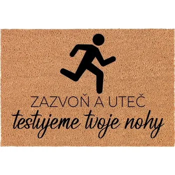 Rohožka Kokosová rohožka vstupní do domu | Veselý Dárek Zazvoň a uteč