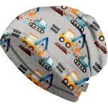 UNUO Dětská fleecová čepice Homeless L VÍCEBAREVNÁ|ŠEDÁ