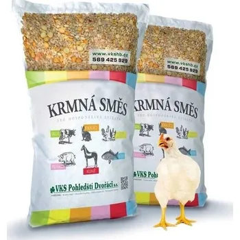 Krmivo pro hospodářské zvíře VKS Pohledští Dvořáci VKS - BR3+ granule výkrm Brojilerů od 28. dne stáří až do konce výkrmu 25kg