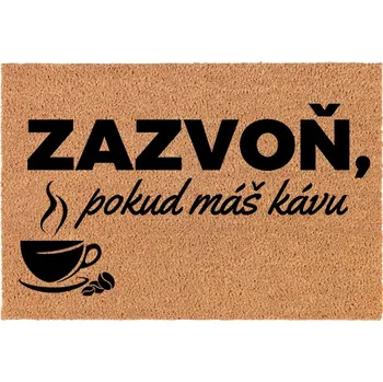 Rohožka Kokosová Vstupní Rohožka Dekorativní | Veselý Dárek Zazvoňte 60x40