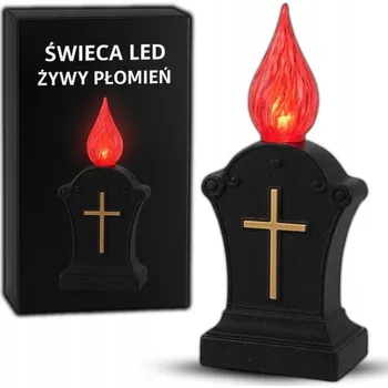 Svíčka ELEKTRICKÁ SVÍČKA, ELEKTRONICKÁ NÁPLŇ DO HŘBITOVNÉ SVÍČKY LED S EFEKTEM PLAMENE, 17 CM