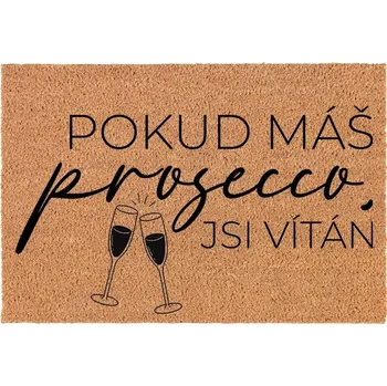 Rohožka Kokosová Vstupní Rohožka Dekorativní | Veselý Dárek Prosseco 60x40
