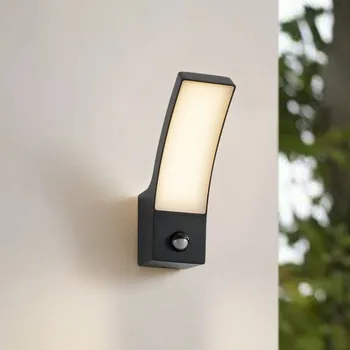 Lampička Venkovní nástěnné svítidlo Lindby LED Ilvita, senzor, antracit, IP54 antracitová (RAL 7016), opálově bílá 1 x 9,86 W LED - Doprava zdarma