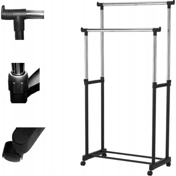 Věšák Neinvazivní PAKO černá, stříbrná