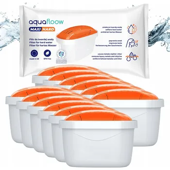 vodní filtr 12x vodní filtr AquaFloow Maxi Hard do filtrační konvice na tvrdou vodu