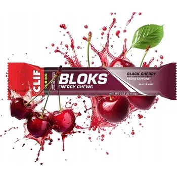 Bonbon Carbo Želé/Želatinové bonbony CLIF ENERGY CHEWS 60g BLACK CHERRY ENERGETICKÉ ŽELÉ S KARBOHYDRÁTY C2:1 třešňová příchuť 60 g 6 ks