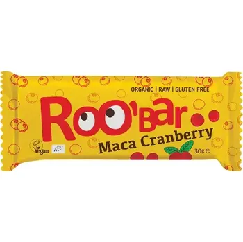 Roo´bar bio tyčinka s macou a brusinkami 30 g min.trv.10/2025