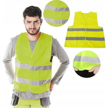 reflexní vesta Reflexní Vesta Žlutá Výstražná Velikost L