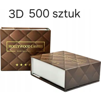 Péče o řasy a obočí HOTOVÉ TRSY ŘAS 3D 0,10D 11MM 500ks HNĚDÉ HOLLYWOOD LASHES