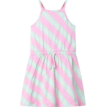 Dívčí šaty vidaXL Dětské šaty se stahovací šňůrkou bez rukávů růžové 140 [11173]