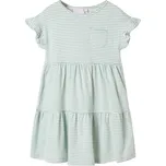 vidaXL Dětské šaty s volánkovými rukávy mátové 116 [11511]