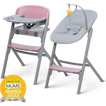 Jídelní židlička Kinderkraft Set jídelní židlička Livy Olive + lehátko Calmee, Premium Pink
