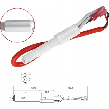 Zapalovač Zapalovač, keramické topné těleso pro biomasu/pelety, 250 W
