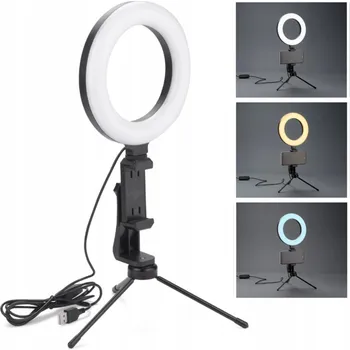 Stojací lampa KRUHOVÁ LAMPA ring světlo na selfie 3 BARVY