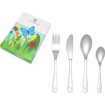 Příbor ZILVERSTAD Dětský příbor Kamarádi z přírody, sada 4 ks