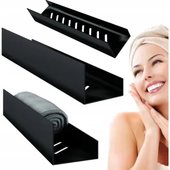 police Kovová polička Braun Mebel do sprchy 30 cm černá