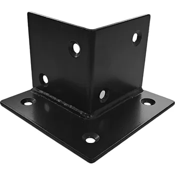 Trámová spojka pergolová, patka 125 mm, černá