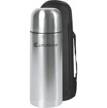 OCELOVÁ TERMOSKA NA ČAJ KÁVU s pouzdrem 750 ml ELITEHOFF 8212