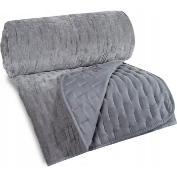 Přehoz na lůžko Přehoz na postel Eurofirany polyester 220 cm x 240 cm stříbrný