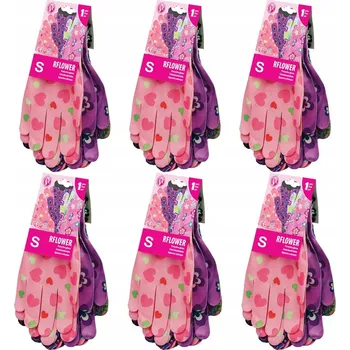 Pracovní rukavice Rukavice Reis Rękawiczki Ochronne Ogrodowe Z Nylonu 7-S x 6 6 párů, velikost 7 - S