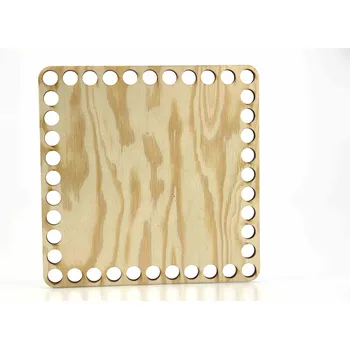 Pro Háčkování Dno na košík dekor borovice čtverec 17 x 17 cm