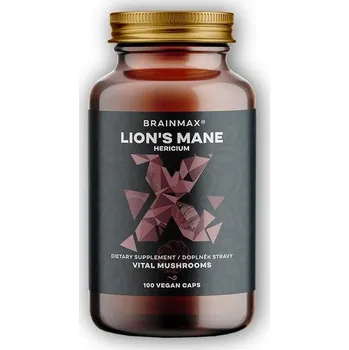 BrainMax Lion[39]s Mane (Hericium) extrakt 500mg 100 rostlinných kapslí + DÁREK