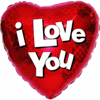 Balónek Fóliový BALÓNEK I LOVE YOU srdce červený