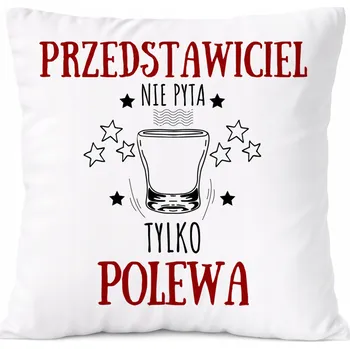 Polštář Dárek Polštář pro recepční s potiskem , bílý