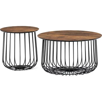 Konferenční stolek Autronic AF-3007 OLW staré dřevo/matně černý