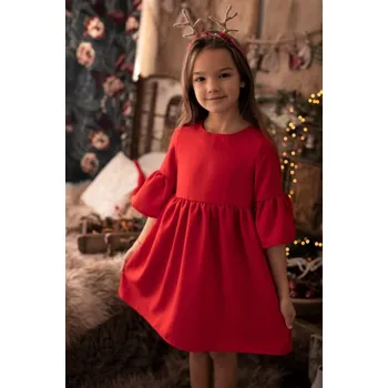 Dívčí šaty Dívčí boho šaty červené- Lily Grey 116 / 6 let