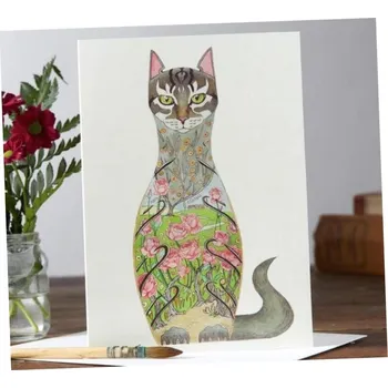 Obraz Přání A038 B6 + obálka Kočka s růžemi