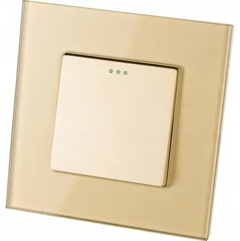 vypínač Spínač Schodišťový Jednopólový Zlatý Set s Rámem MIUUN