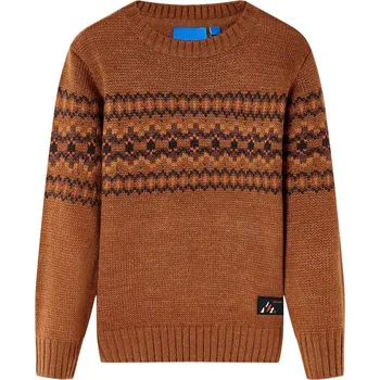 Chlapecký svetr vidaXL Dětský svetr pletený 104 [14485] Barva: Koňaková