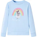 vidaXL Dětská mikina světle 128 [10752] Barva: Modrá