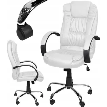 Kancelářská židle PAKO KANCELÁŘSKÁ OTOČNÁ ŽIDLE POHODLNÁ bílá