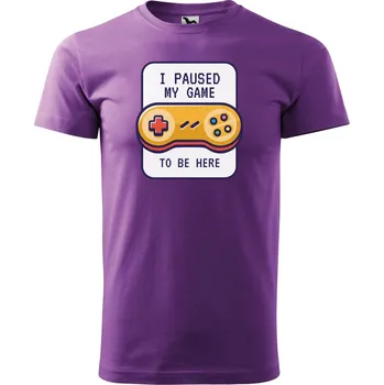 Pánské tričko Pánské tričko s potiskem My game Velikost: XS, Barva trička: Fialová