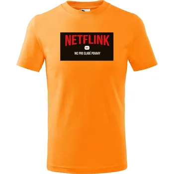 Chlapecké tričko Dětské tričko s potiskem Netflink Velikost: 158/12 let, Barva trička: Tangerine orange