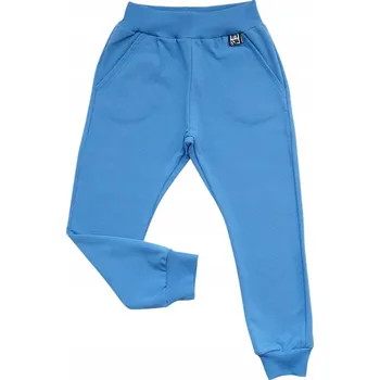 Chlapecké tepláky SVĚTLE MODRÁ s kapsami, pohodlné do školy REVAJ, velikost 122