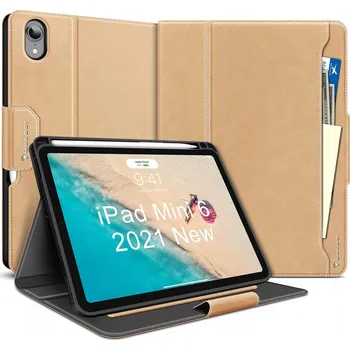 Pouzdro na mobilní telefon POUZDRO TABLET PRO IPAD MINI 6 2021 8,3" BÉŽOVÉ SEMIŠOVÉ + PROSTOR PRO DOTYKOVÉ PERO