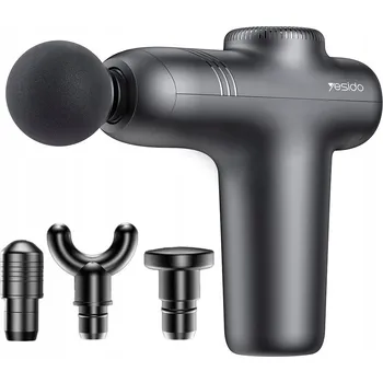 Masážní přístroj Yesido Funkční Masážní Přístroj Pistole MG01 1500mAh, ČERNÁ