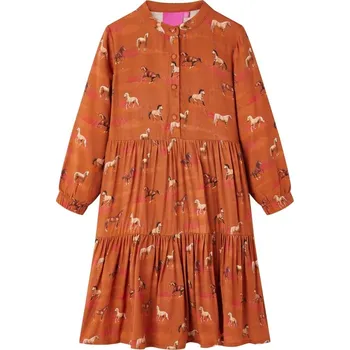 Dívčí šaty vidaXL Dětské šaty koňakové 92 [15061]