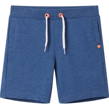 vidaXL Dětské kraťasy se stahovací šňůrkou tmavě melanž 128 [12372] Barva: Modrá