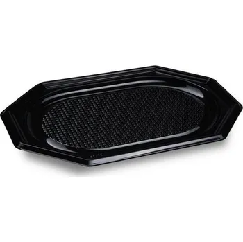 Podnos oválný černý, 35 x 24,7 cm