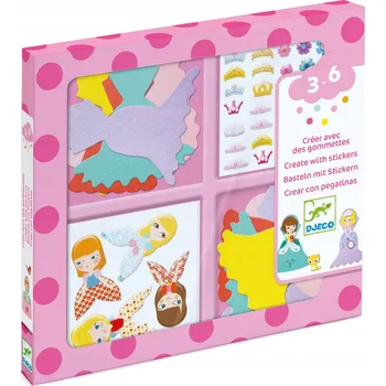 kreativní sada Djeco Sada samolepek MILUJI PRINCEZNY