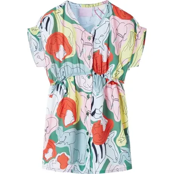 Dívčí šaty vidaXL Dětské šaty zelené 116 [11596]