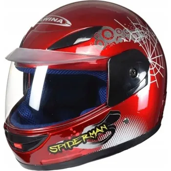 Cyklistická přilba Mini dětská helma junior červená Spiderman, obvod hlavy 47-48 cm