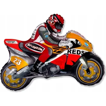 Balónek Fóliový balónek MOTOR 85cm XXL Motorka Červená