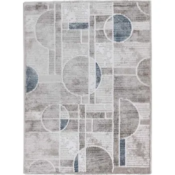 Obraz KOBEREC DO OBÝVACÍHO POKOJE MODERNÍ GEOMETRICKÝ HUSTÝ MĚKKÝ MODRÝ 70x140