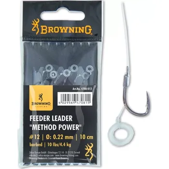 Rybářský háček návazec BROWNING Feeder Leader Method Power Pellet Ba - #6